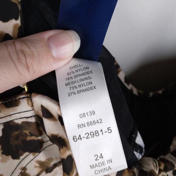 Swimsuit for All Leopard Tankini size 24 - Picture 6 of 7